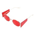 thumbnail image 1 of Fashionable Sunglasses, Red Oval Outdoor Sunglasses Exquisite Unique For Men Women For Beach Party For Travel Camping ANGGREK Descripción de la referencia, 1 of 5