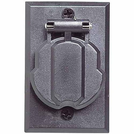 Design House 502112 Replacement Electrical Outlet for Outdoor Lamp Post, Black Finish