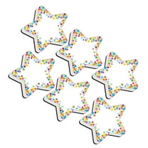 Ashley Productions Magnetic Whiteboard Erasers, Star Confetti, Pack of 6
