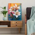 thumbnail image 5 of Qisvanset 12x16 Inch 2D Flat Framed Canvas Art, White Lily Pop Art Spring Summer Colorful TV Home Wall Decor, 5 of 5