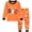 1# Orange, variant on FEDPOP Toddler Boys Halloween Pajamas Kids Skeleton Glow in the Dark Sleepwear Pjs Set 3T
