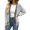 White, variant on Long Sleeved Open Front Women Casual Knit Waffle Cardigan Coat