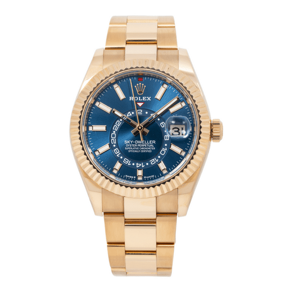 Pre-Owned Rolex Sky-Dweller 336935 42MM Blue Dial With Rose Gold Oyster Bracelet