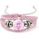 thumbnail image 3 of Pulsera Sittch rosa Pulsera de cuero tejida a mano ajustable Pulsera de regalo de graduación de Navidad y cumpleaños, 3 of 4
