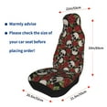 thumbnail image 4 of Yiaed Red Rose Skull Print Car Seat Covers,Universal Auto Seats Protector Fits for Car,SUV Sedan,Truck,Automotive Seat Covers & Accessories(Two packs), 4 of 7