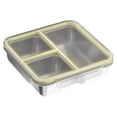 thumbnail image 2 of Three Compartment 304 Stainless Steel Airtight Lunch Box, Microwave Safe Portable Compartmentalized Bento Box for Work, Keeps Food Fresh, 2 of 7