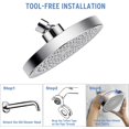 thumbnail image 5 of Tête de Douche Haute Pression, Fixe Tête de Douche Anti-Colmatage Tête de Douche Anti-Pluie avec Luxe Moderne Chrome, 5 of 5