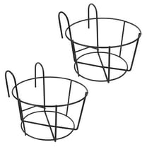 2 Pcs Basket Flowerpot Bracket Windowsill Decoration over Deck Rail Planter Plant Stand Hook Man