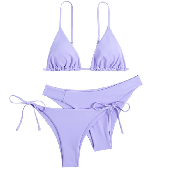 2025 Women 3Pc Bandeau Bandage Lace Bikini Underwear for Women Bikini Set Push Up Bikini Skirt Brazilian Swimwear Beachwear Swimsuit Bikini Swimsuit for Womeny