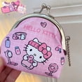 thumbnail image 2 of Monedero de Hello Kitty para mujer, bolsa Kawaii Sanrio, dibujos animados, My Melody Kuromi, monedero de Pu, lindo Cinnamoroll, Keroppi, Pochacco, regalos, 2 of 4