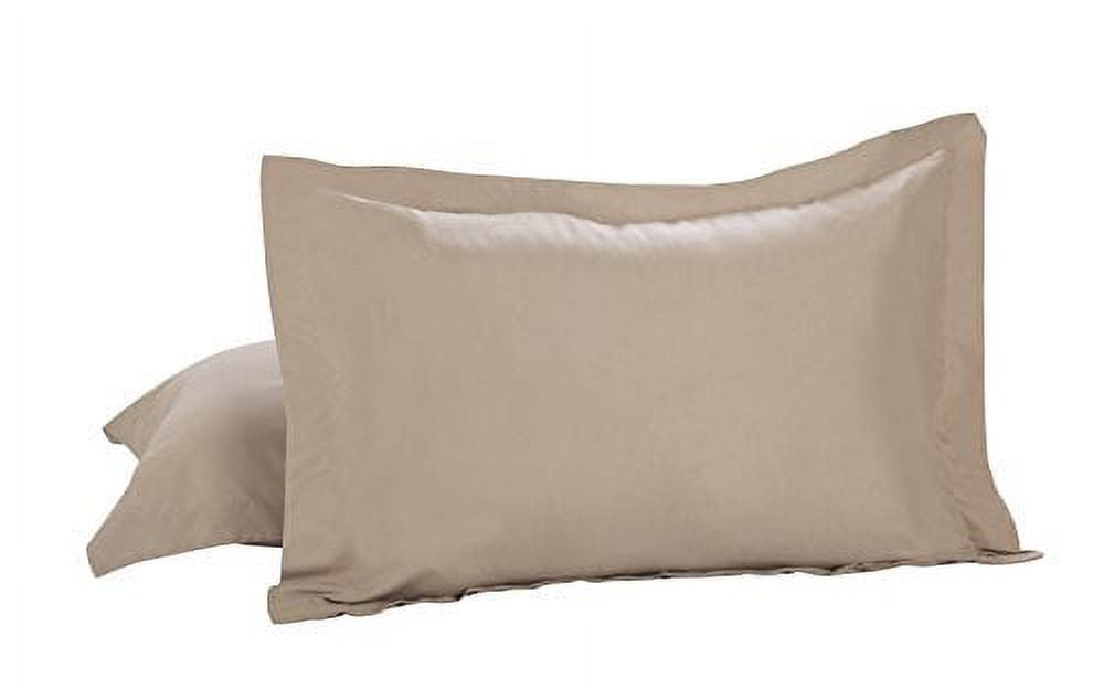 Luxury Hotel Tailored 2-Pack Standard/Queen Shams, Mocha