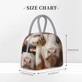 thumbnail image 2 of Easygdp Cow With Butterflies Bolsa de Almuerzo Insulada Grande, Forro de Aluminio, Diseño Espacioso, a Prueba de Fugas, Ideal para Trabajo, Picnics, Viajes y Actividades al Aire Libre, 2 of 6