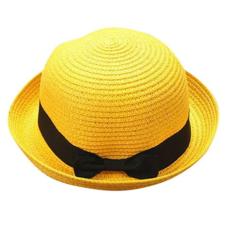 - Mother&Me Baby Bowknot Children Breathable Hat Straw Hat Kids Hat Boy Girls Cap