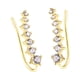 thumbnail image 2 of 2 piezas de aretes con gancho para la oreja, aretes con clip brillantes y diseño de mascarada para llevar Amarillo, 2 of 9
