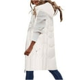 thumbnail image 2 of Women's Long Vest Sleeveless Lightweight Puffer Jacket Packable Hooded Down Coat Quilted Vest with Hood Winter, 2 of 6