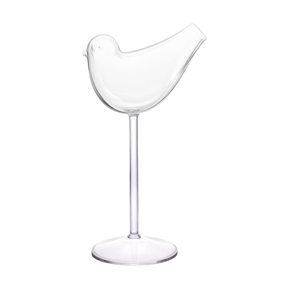 5.1oz/150ml Bird Shaped Glass Creative Art Glass Cup for Champagne Mixed Drinks Wedding Party Home Bar