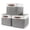 Gray / Off-White-Large -15"x11"x9.5", variant on Fabric Storage Cubes 4 Pack Beige / Off-White Cube - 11"x11"x11" Home Organization