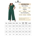 thumbnail image 6 of DARING DIVA Women's Plus Overall Rompers with V Neck and Sleeveless Design 4XL Green, 6 of 6