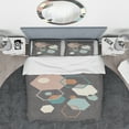 thumbnail image 3 of Designart 'Geometric hexagons Pattern IV' Geometric Duvet Cover Set, 3 of 4