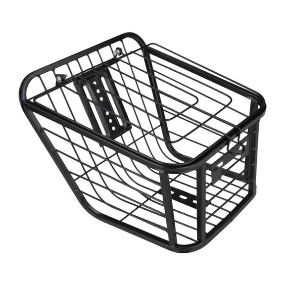 amleso Rear Basket Black Large Capacity Easy Installation Cargo Basket Luggage Storage Organizer for Road Bike Electric Bike