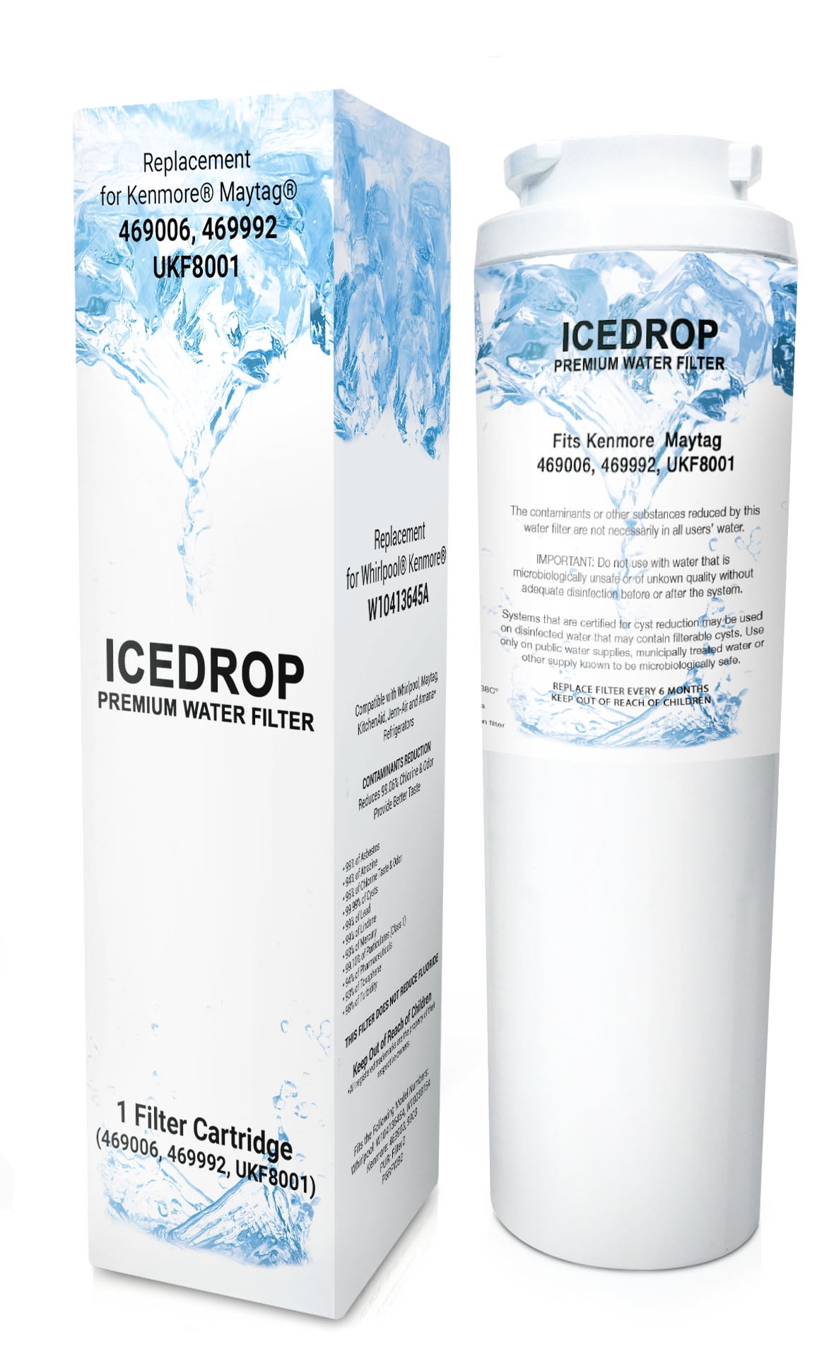 Refrigerator Water Filter Replacement Compatible with Maytag UKF8001