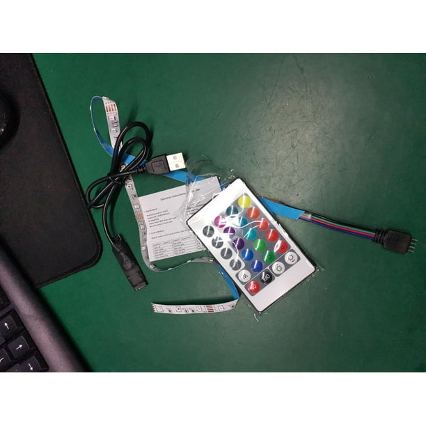 Luz Led Rgb Luz Led Que Cambia De Color Con Control Remoto De 24 Teclas Sin Batería Vogacara HA045586-02