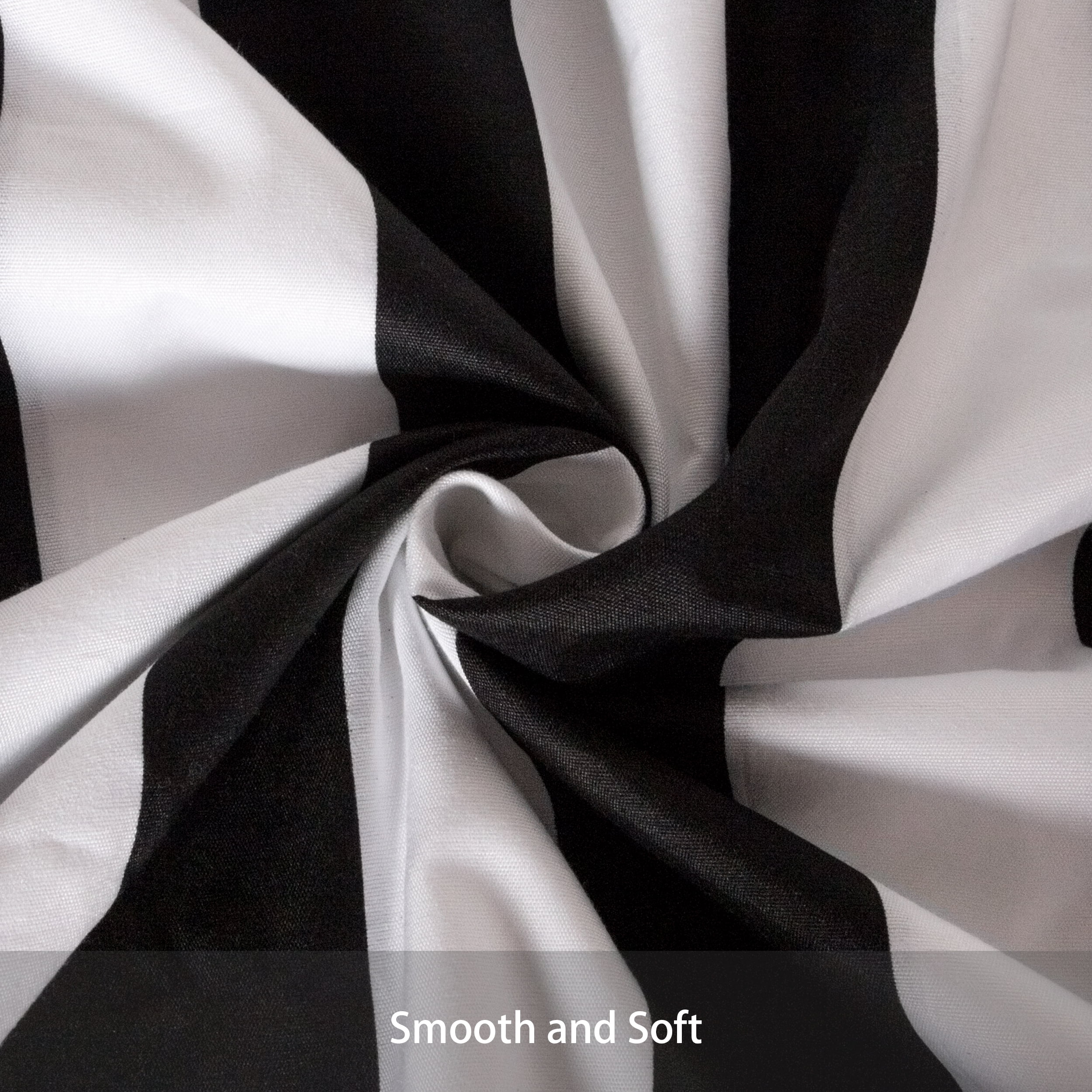 Flxxie Ultra Soft and Breathable Microfiber Duvet Cover Set with Hidden Zipper Closure and Corner Ties, Black and White Stripe, Twin, 68x90 inches, 2 Pieces