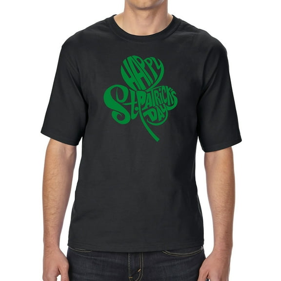 Men's Tall and Long Word Art T-shirt - St. Patrick's Day Shamrock