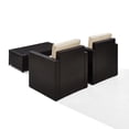 thumbnail image 5 of Palm Harbor 3 Piece Outdoor Wicker Seating Set With Sand Cushions - Two Outdoor Wicker Chairs & Glass Top Table, 5 of 5