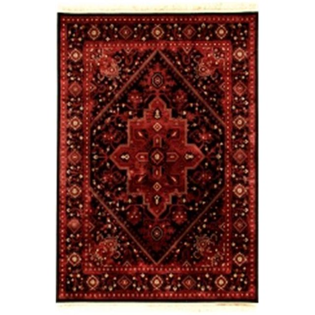 Dynamic Rugs CR91216226090 Tapis Couronne, Rouge & Noir - 7.10 x 10.10 Po.
