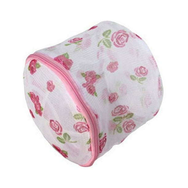 Wosthever Bolsa de malla redonda para la colada, sujetador, ropa sucia, portátil, cierre de cremallera, lencería, patrón de lavadora de red al Suministros de limpieza para el hogar