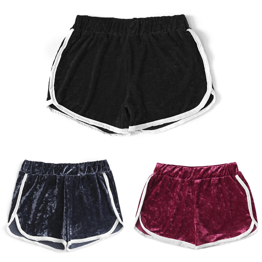 Women Velvet Shorts Ladies 