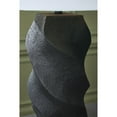 thumbnail image 3 of Signature Design by Ashley Amillion Polyresin Table Lamp, Sanded Black Base with Drum Shade, 3 of 5