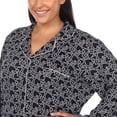 thumbnail image 5 of White Mark Women's Plus Size Heart Print Long Sleeve Pajama Set, 5 of 6