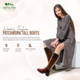 thumbnail image 5 of Spring Step Women’s PATCHWORK Tall Boot – Multi-Color Leather Knee-High with Stacked Heel, 5 of 9