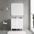 thumbnail image 2 of Blossom Lyon 36″ Vanity | Matte White | Acrylic Sink | Waterproof PVC | Soft-Close Drawers | Freestanding, 2 of 6