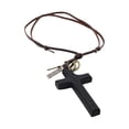 thumbnail image 2 of Cruz Colgante Accesorio Calle Moda Madera Cruz Colgante para Cumpleaños Día de San Valentín Día de Acción de Gracias Regalo para Hombres Negro Fernando COLLAR COLGANTE, 2 of 8