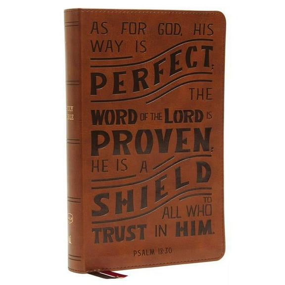 Nelson Bibles  NKJV Personal Size Reference Bible, Verse Art Cover Collection - Tan Leathersoft Indexed