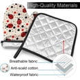 thumbnail image 3 of Ladybugs Oven Mitts and Pot Holders Insulated Gloves & Kitchen Counter Safe Mats for Cooking BBQ Baking Grilling (2-Piece Set), 3 of 6