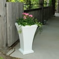 thumbnail image 5 of Mayne Bordeaux 28" x 16" x 16" Tall Self-Watering Polyethylene Planter - White, 5 of 8
