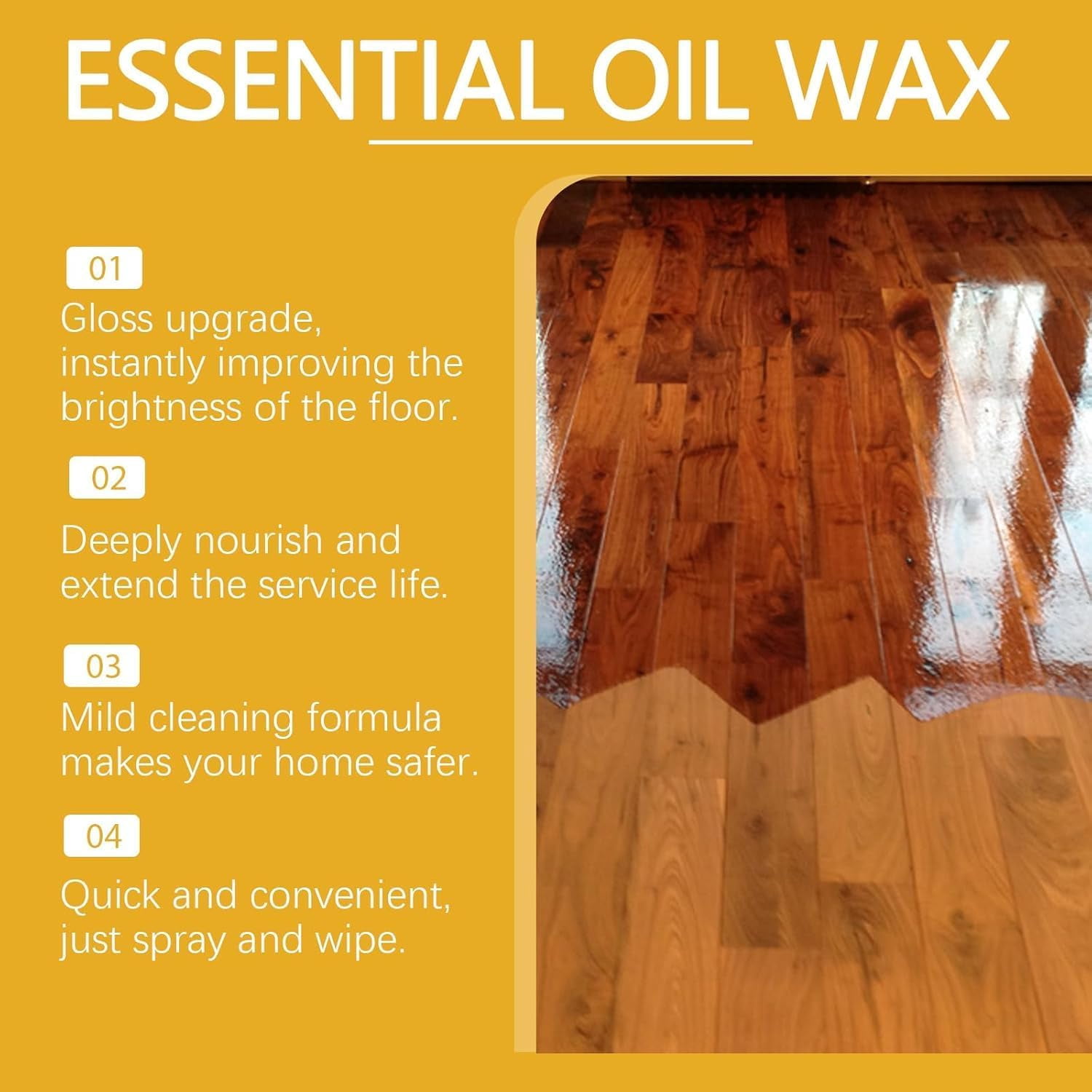 Beeswax Wood Polish Spray, 120ml Beeswax Furniture Polish Spray, Bees Wax Furniture Polish and Cleaner for Wood Floors Furniture and Wooden Cabinet (2pcs)