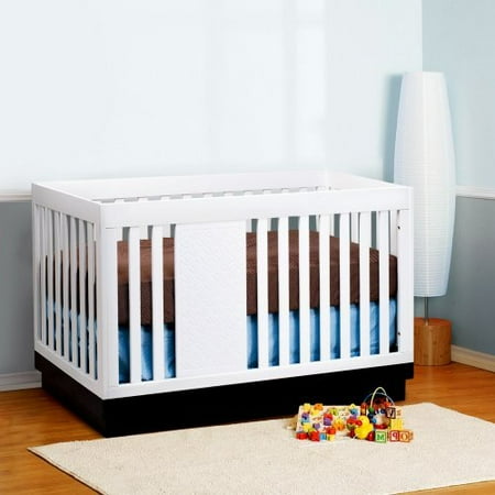 Babyletto Harlow 3 in 1 Convertible Crib - White/Navy