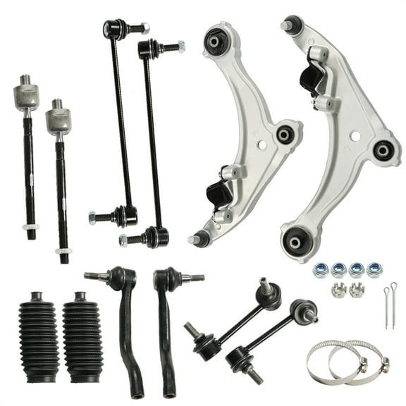 LABLT 12-Pack Front Lower Control Arm Outer Tie rod Sway Bar Link Kit for 2009-2014 Nissan Maxima All Models