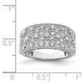 thumbnail image 2 of 925 Sterling Silver Rhodium-plated Diamond Band Ring Size 8, 2 of 2