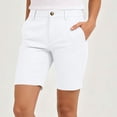 thumbnail image 5 of Bermuda Golf Shorts For Women Quick Dry Active Shorts Knee Length High Waisted Elastic Short Pant Baggy Relaxed Fit Lounge Breathable Sweat-Pant - (Mid-Thigh Length Style), 5 of 8