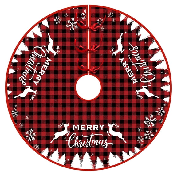 Uxgjfwu Holiday Tree Skirt for Christmas, Decorative Bottom Cover for Christmas Tree, Festive Fabric Skirt for Tree Base, Seasonal Home Decor