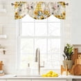 thumbnail image 3 of Sunflower Bee Tie Up Valance Curtains for Windows, Kitchen Curtains Window Treatments, Summer Gnomes Hydrangea Floral Short Window Shades Valances for Bedroom Bathroom Cafe 42"x18", 3 of 8