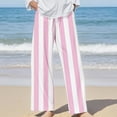 thumbnail image 2 of Seductiva Women's Casual Pants Women's Non Pocket Floral Cotton Linen Casual Pants, 2 of 4