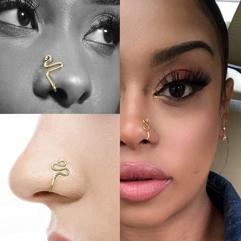 Fake Nose Ring Cuff Clip 