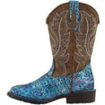 thumbnail image 4 of Roper Girls Southwest Glitter Square Toe Cowboy   Mid Calf Boots, 4 of 7